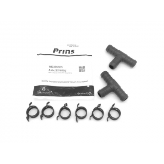 Prins T-Stück Set 16-16-16mm Kunststoff inkl. Federbandschellen
